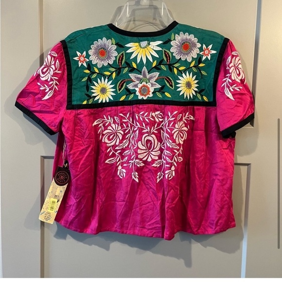 $235 NWT Double D Ranch Size Small Pink Che Wa Wa Button Down Top Western - Picture 5 of 6